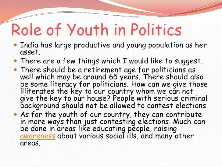 essay youth politics india